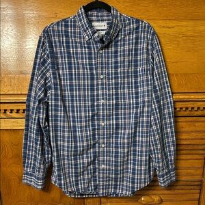 Saddlebred Men’s Long Sleeve Check Button Down Casual Classic Fit Shirt Size M